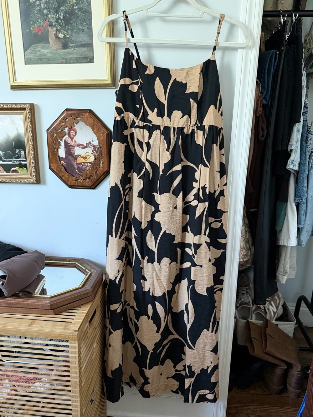 a new day Black & Beige Floral Maxi Dress